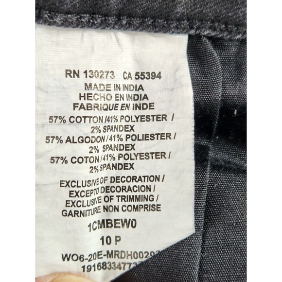 Lee Women Black Washed Mid Rise Boot Cut Stretch Denim Jeans Size 10P - Picture 8 of 9